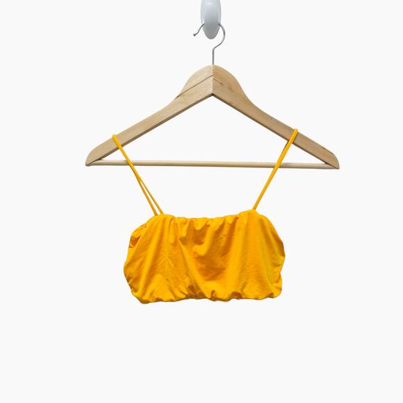 Farm Rio Crop Top Bralette Yellow Women’s Size Medium‎ - Picture 1 of 5